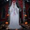 Life-Size 7.2ft Halloween Animatronic Bride with Moving Head Sound Effects and Poseable Arms